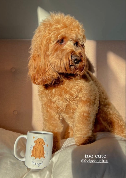 Margot is loving our new PAWsonalised dog mugs!